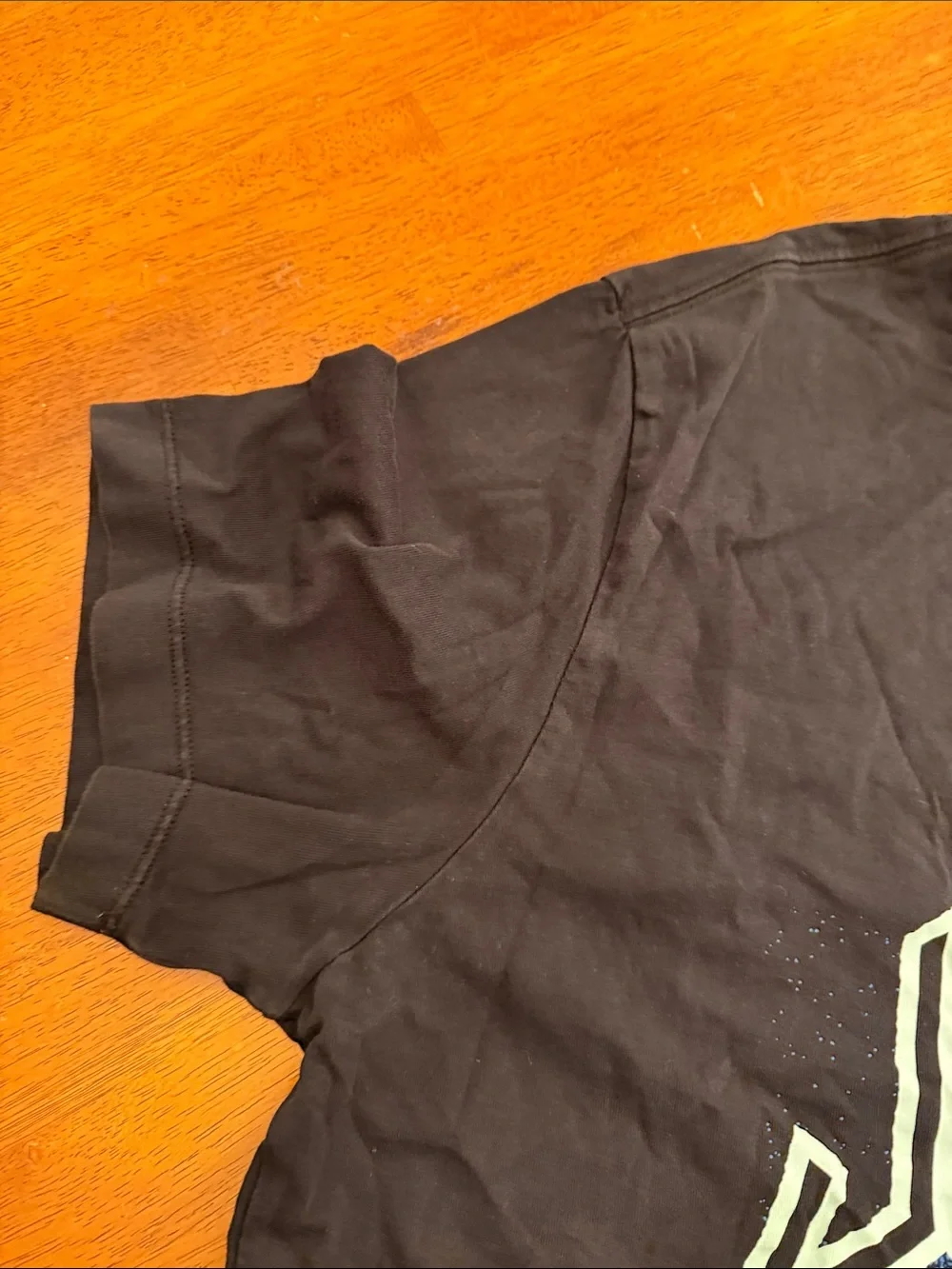 Jordan Black Graphic Tee with Blue and Cream Print xxl